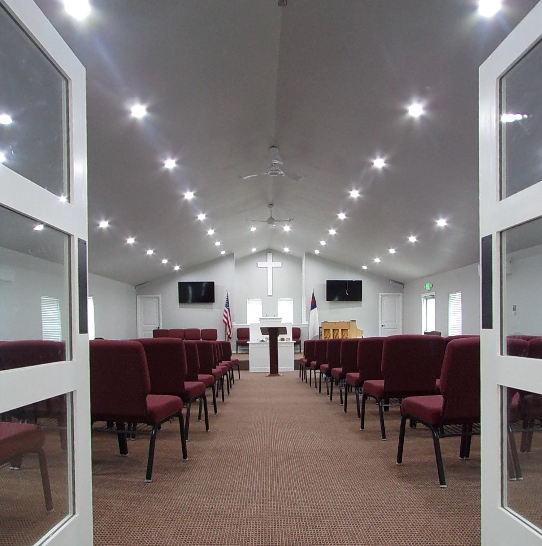 Inside McAlester Missionary Baptist Church sanctuary